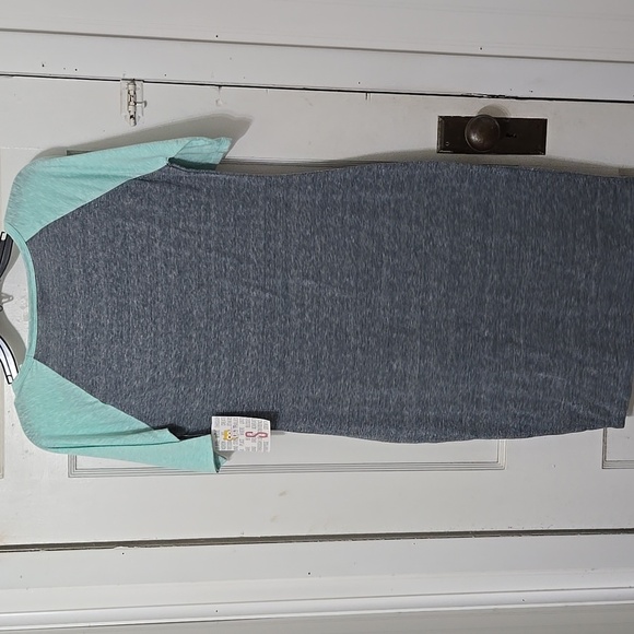 Lularoe Julia Shirt Dress NWT Small Gray And Mint - Picture 4 of 4